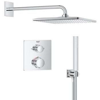 Grohe Präzisions-Duschsystem Unterputz mit Vitalio Rain Mono 310 Cube, eckig, chrom