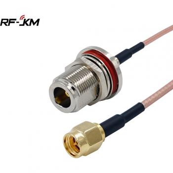 N Female Bulkhead to SMA Male Plug Coaxial Jumper Cable with RG316