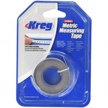 Kreg Accu-Measure Self-Adhesive Measuring Tape Metric L-R 3.65m