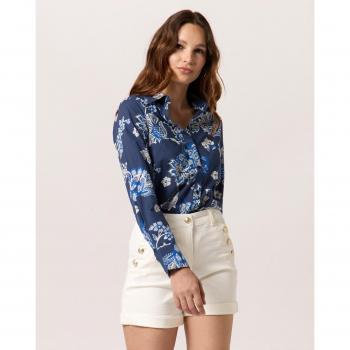 Camisa de Manga Larga Floral Naf Naf para Mujer