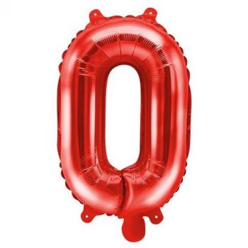 Roter Folienballon Buchstabe O 35cm