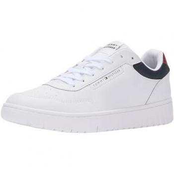 Sneaker Tommy Hilfiger BASKET CORE LITE in Pelle Mix, Bianco, 42 Uomo