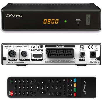 STRONG SRT 3002 HD Receiver für digitales Kabelfernsehen DVB-C Full HD