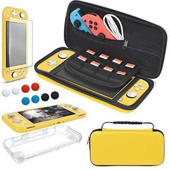 Complete Nintendo Switch Lite Accessories Set: Yellow