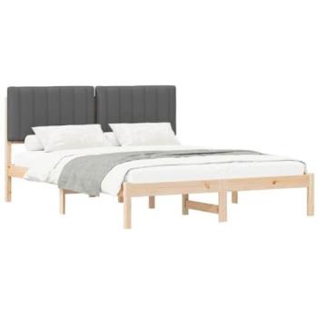 Life XL 160x200 Dark Grey Upholstered Bed Frame