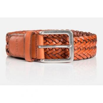 MONTI Ledergürtel in Cognac, 3,5 cm breit
