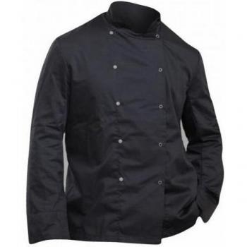 Dennys 2XL Black Chefswear Long Sleeve Jacket (2 Pack)