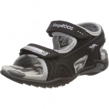 KangaROOS Unisex-Kinder Sinclair II Sandalen, Jet Black/Vapor Grey, 37 EU