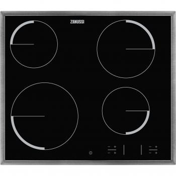 Zanussi 4‑Stufen‑Heizplatte 21 cm – 2300 W, Inox-Design, Kinderschutz, Easy‑Fit
