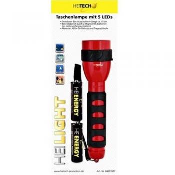 HEITECH 04003557 Leuchtkraft-Taschenlampe 5LED