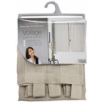 Rideau Voile Sable Noisette 160x60 cm