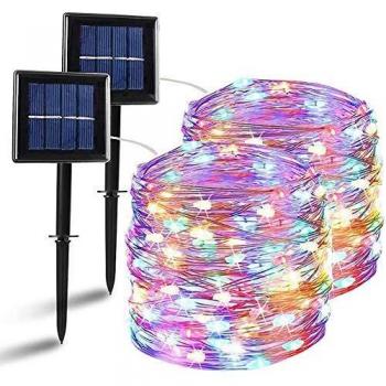 Nurkoo 12 m Solarlampe-Kette – Außenbeleuchtung für Partys & Hochzeiten
