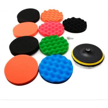 Complete 11 Pcs Buffing Sponge Kit for Car Polishers