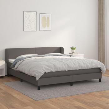 VidaXL Luxus-Boxspringbett Grau 180x200 cm mit Matratze