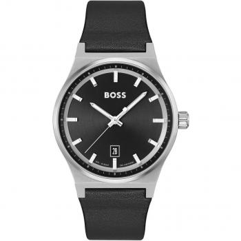 Montre à Quartz BOSS Candor Homme avec Bracelet en Cuir Gris