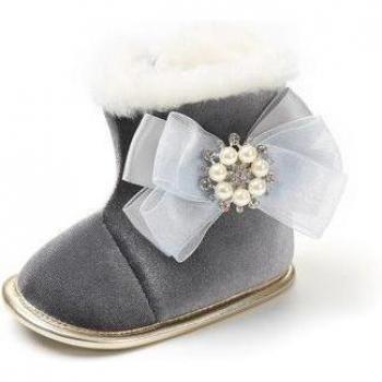 Botas de Invierno para Bebé con Nudo de Mariposa