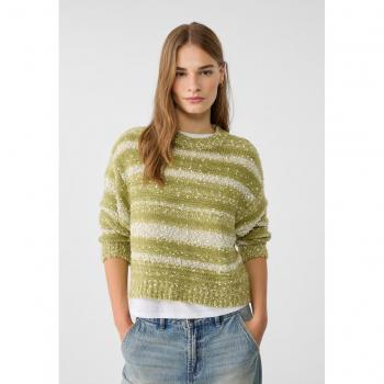 Pistachio Green Striped Knit Top XS