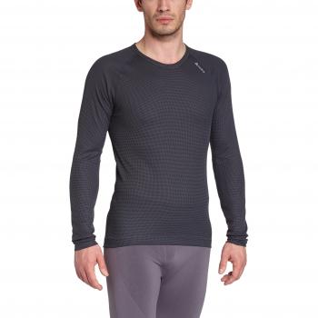 Camiseta Interior Odlo L/S Crew Neck Cubic, Hombre, Negro