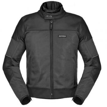 SPIDI Intersection H2Out Giacca Moto Impermeabile in Pelle Nero 4XL