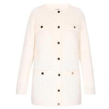 Dreimaster Cardigan für Damen in Cremefarben XL/2XL