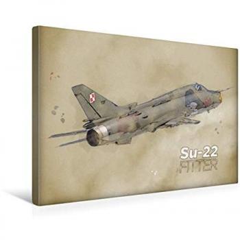 CALVENDO Sukhoi Su‑22 Fitter Druckleinwand – 45 × 30 cm