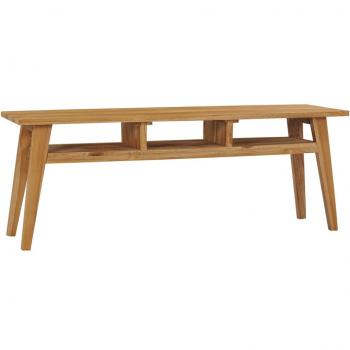 Día y Noche Mueble para TV madera maciza de teca 120x35x45 cm