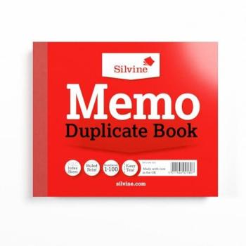 Silvine 102 x 127mm Duplicate Memo Book