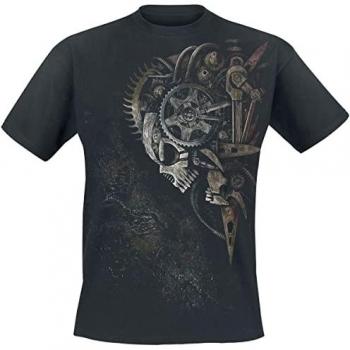 Spiral Diesel Punk Gothic T-Shirt Black XL
