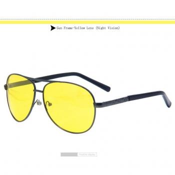 Night Vision Metal Sunglasses for Drivers – Strong Frame, Polarized, UV400 A29 Anti‑Glare