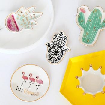 Nordic Style Decorative Cactus Plate