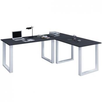 Bureau Lona 76 cm de Hauteur Argent/Anthracite