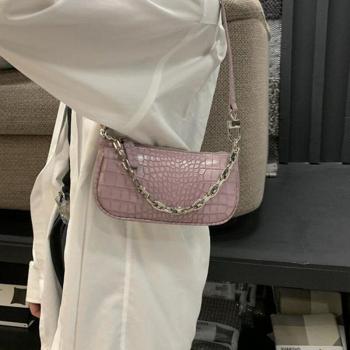 Bandolera de Lujo para Mujer, Mini Bolso de Piel con Estampado de Cocodrilo