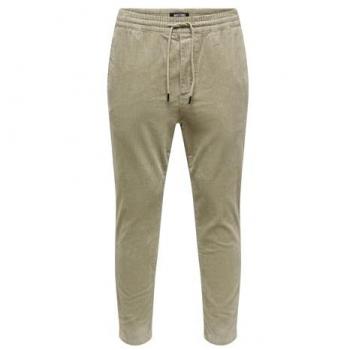 Only & Sons 9912 Grey M Linus Corduroy Cropped Leg Pants