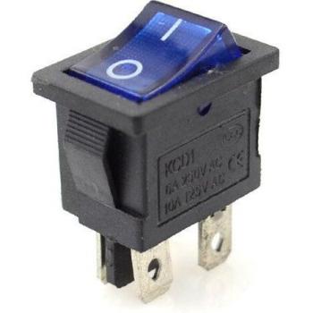 KCD1 4-Pin ON-OFF Switch 21x15mm 6A/250V 10A/125V AC for Automotive and Marine