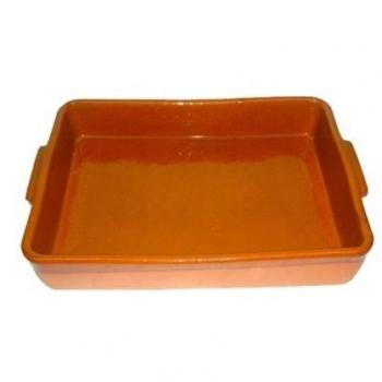 Cazuela de Barro Resistente al Calor, tamaño rectangular de 29 cm, fabricada en España