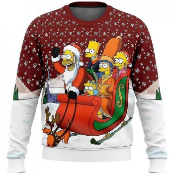 Pull Szkxv Disney Homer Bush Meme Les Simpson Noël Carnaval Fun Pull Père Noël Anime Version 1 L