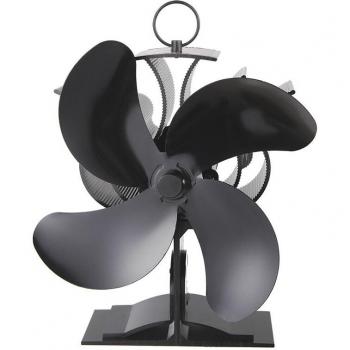 Estufa de calor con ventilador de 4 aspas para chimeneas navideñas