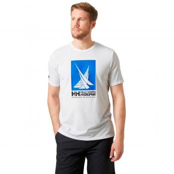 Helly Hansen Herren T-Shirt Hp Race Graphic Weiß Regular Fit Größe L
