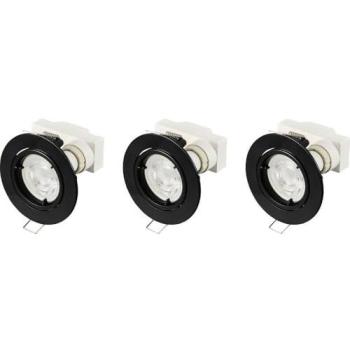 SYGONIX SY-6417590: lampada LED a incasso 3xGU10 3W nero