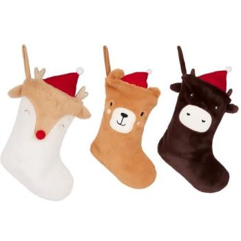 Koopman Calze Natalizie Animali 3 Stile Misto