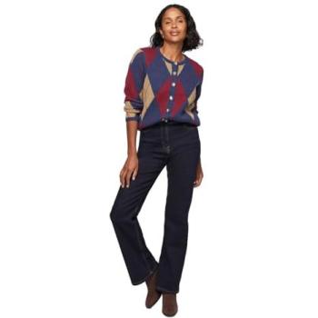 Navy Women’s XL Argyll Knitted Sweater – Wallis