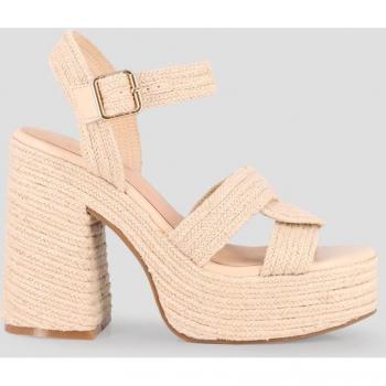 Sandalias de tacón para mujer Blogger MASHA en sintético beige