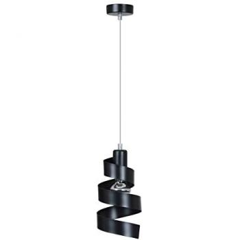 Saga Sospensione 1 Luce Acciaio Nero