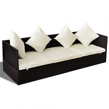 VidaXL Rattan Garden Sofa Braun – Liege für den Garten