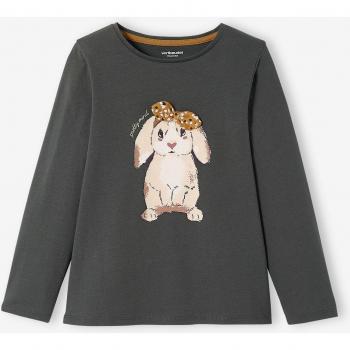Dark Grey Bunny & Bow Blouse