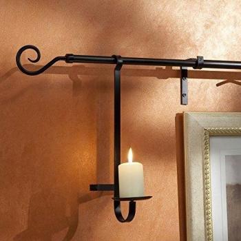 Kernloser Liedeco Kerzenaufsteller in Schwarz, 50 cm, Single