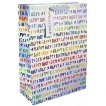 Eurowrap Metallic Verjaardag Cadeauverpakking (6 Stuks) XL Wit