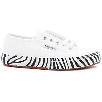 Superga 2750 Zebrata in Cotone Bianco