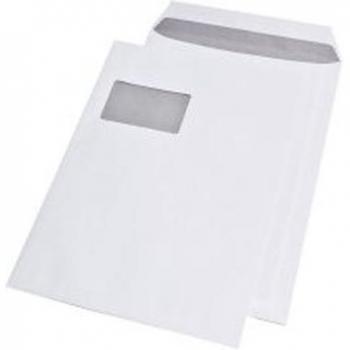 Mailmedia Briefumschlag C4 mit Fenster links, 250 x 353 mm