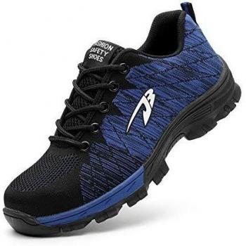 Sumateng Steel Toe Cap Comfortable Work Shoes in Blue